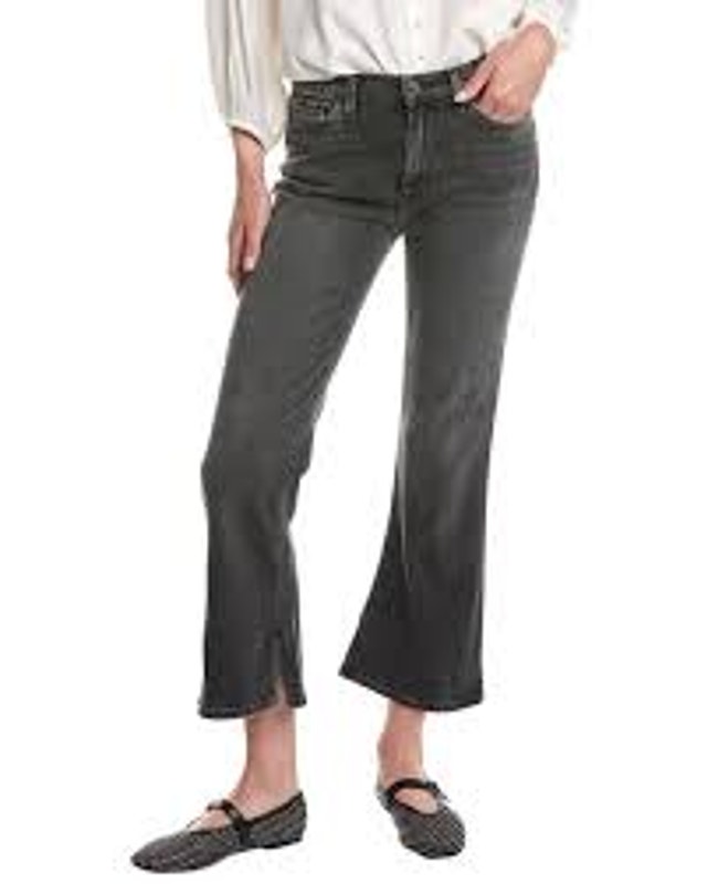 Nwt Hudson Blaire High Rise Bootcut Crop Jeans Black Demitria Wash Size 32